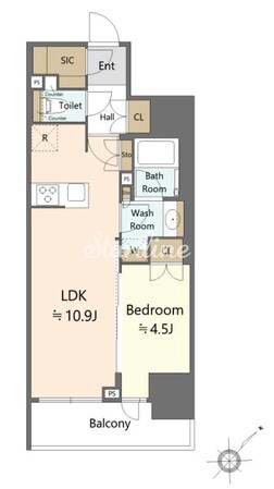 サンウッド東日本橋フラッツの物件間取画像